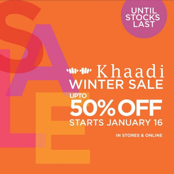 Khaadi Winter Clearance Sale Upto 50 OFF on selected items What's On